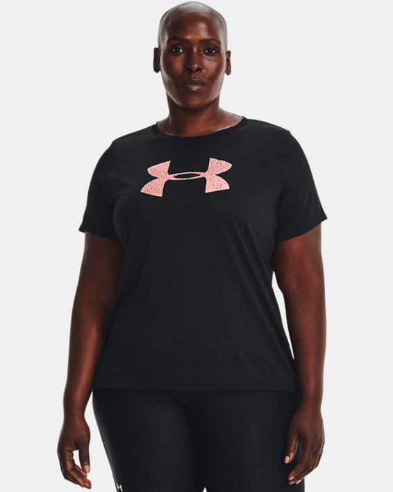 Women's UA Tech™ Graphic Short Sleeve, Black, pdpMainDesktop image number 0